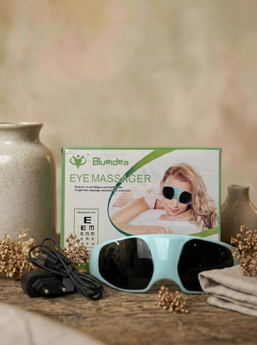 عینک ماساژور چشم حرارتی شارژی ویبرهدار بلوآیدیا (BLUE IDEA) اورجینال(تسکین خستگی و تیرگی چشم)