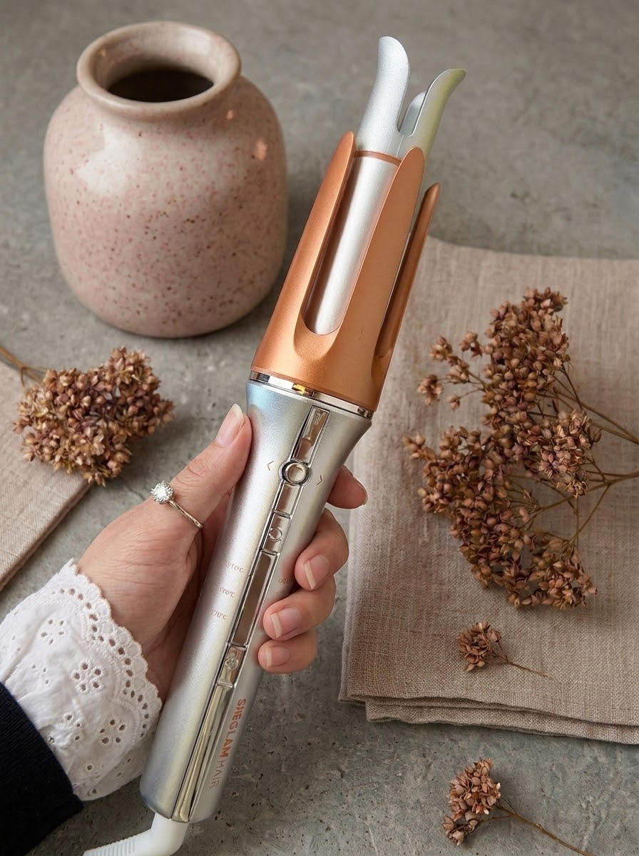 دستگاه فر کننده سریع مو شیگلم (Sheglam) One Touch اورجینال - سایز 25 و 32 میلی متر همراه با سه شاخ صورتی