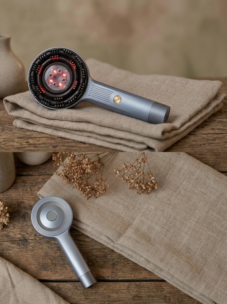 دستگاه ماساژور و شانه برقی - اسکالپ سر اورجینال مدل XC-901 (روغن‌تراپی و تقویت ریشه مو)