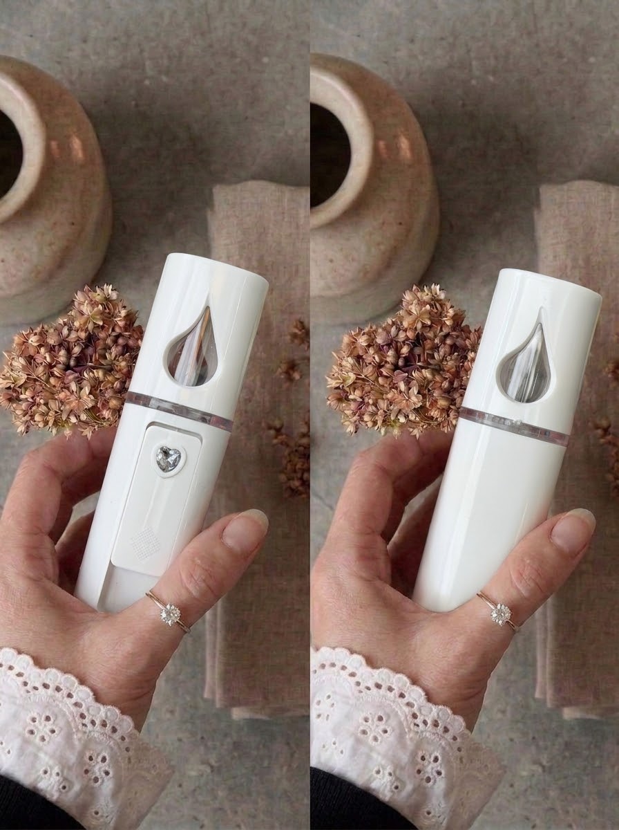 دستگاه مینی بخور سرد نانو Nano اورجینال جیبی طرح اشکی چراغ دار(آبرسان سریع پوست)