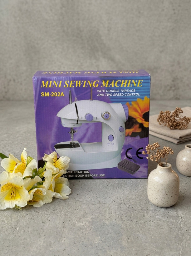 مینی چرخ خیاطی قابل حمل مدل SM202A اورجینال (دوخت آسان در سفر و خانه)