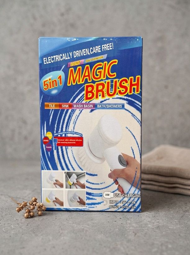برس شستشوی شارژی ۵ کاره مجیک براش (Magic Brush) اورجینال( نظافت سریع حمام و سینک)